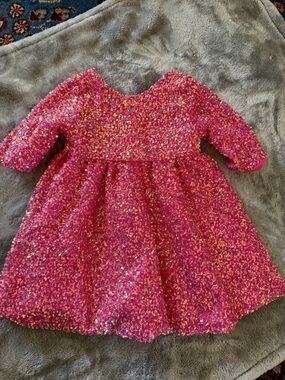 Sparkling Pink Sequin Party Dress